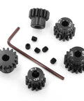 Beefed Up Five Gear Pinion Set For 1/8 And 1/10 RC Cars With 5mm Bore Hardened Steel Gears Including 13T 14T 15T 16T 17T For Buggy Short Course Truggy And Monster Truck