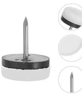 Anti Slip Furniture Pads With Nail On Glide For Chairs And Tables, Rubber And Steel Construction, close-up of nail detail