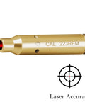 Laser Bore Sight For 223 5.56mm Red Dot, brass construction with red laser beam, for AR zeroing, CAL 223REM inscription