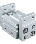Close-up view of Pneumatic Gripper Finger Cylinder MHL2-16D MHL216D Replacement Part for industrial automation, showcasing durable design.