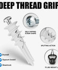 Self Drilling Drywall Anchors With Screws Kit 120 Pieces Heavy Duty Mounting Set No Pre Drill Required Holds Up To 75 Lb