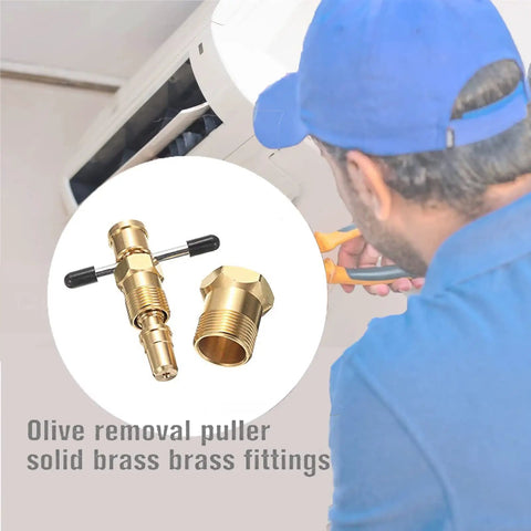 Olive Remover Puller Tool For Compression Fittings Fits One Half And Three Quarter Inch Brass Pipes in brass fitting