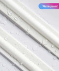 Self Adhesive T Shape Draft Stopper Tape Kills The Draft Seal Window And Door Gaps Block Noise No Sweat Weather Stripping Insulation Roll For Easy Install And Cozy Vibes White 118 Inches Long with waterproof droplets.
