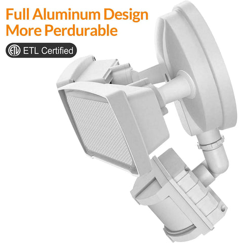 Built Different Hardwired Led Security Floodlights With Quick Motion Sensing Dropping Bright 40 Watt And 4000 Lumen Shine On Driveways Yards And Perimeters