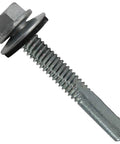 Heavy Duty Number Twelve Roofing Screws One And A Half Inch Self Drilling Type Five Drill Point With Hex Washer Head And EPDM Washer