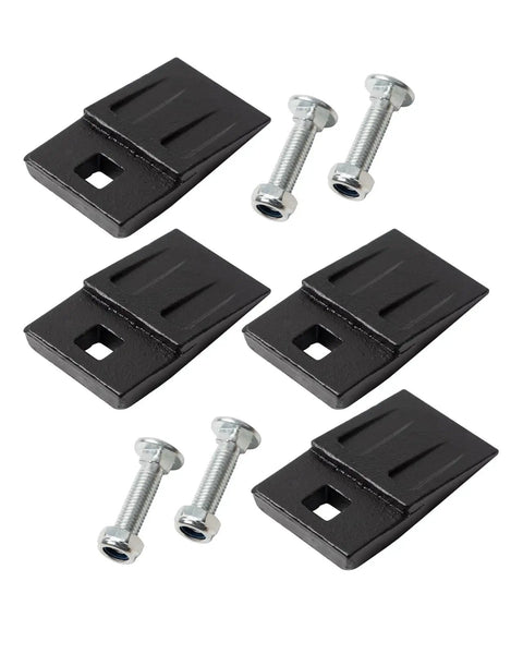 Set Of Four 3 Point Auger Cutting Edges With Beefed Up Bolts For Heavy Duty Post Hole Digger Augers On Tractors And Skid Steers Carbide