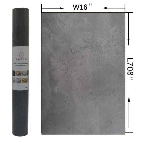 Grey Concrete Texture Peel And Stick Wallpaper 16x708 Inch Vinyl Countertop And Wall Covering Waterproof Oil Resistant Matte Finish