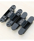 180 Degree 3D Adjustable Concealed Invisible Door Hinge For Hidden Install No Brainer Mount Durable Stainless Steel Swing Hinge That Sits Flush