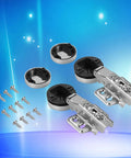 Heavy Duty Cabinet Hinges 2 Pack with Folded Corner Design, screws and mounting plates