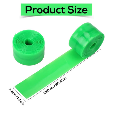 Two Pack Green Bike Tire Liners Inner Tube Flat Protectors for 12 to 29 Inch Tires, Cushy Shield, 230cm x 3.4cm size