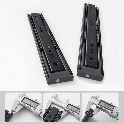 Soft Close Cabinet Drawer Slides With 3 Fold Full Extension, Side Mount Track Glides, Damping Buffer, 20 Inch, Pack of 2
