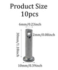 Ten Pack Single Hole Clevis Pins M6 X 30 Flat Head Zinc Plated Steel For Mechanical Linkage Fixed Parts Ship Rigging And Hinge Applications Durable Hardware For Quick Secure Fits, size diagram