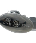 Close-up of NSF 61 certified CPVC angle stop valve showing engraved markings
