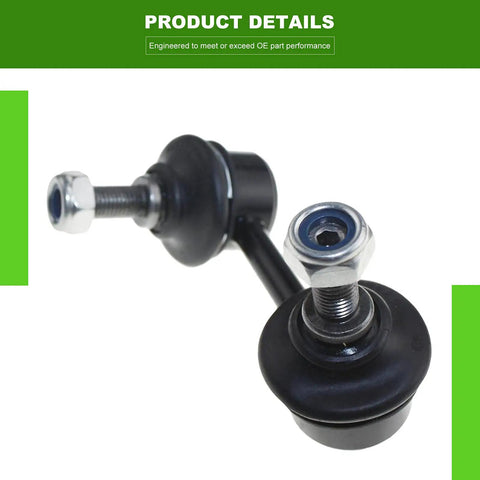 4 Piece Front Suspension Kit With Outer Tie Rod Ends And Sway Bar Links For Honda Civic 2006 2011, black steel
