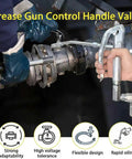 Heavy Duty Built Tough Grease Gun Control Valve For High Pressure Pumps 7500 PSI Pneumatic Grease Gun 1 Quarter NPT Thread in use
