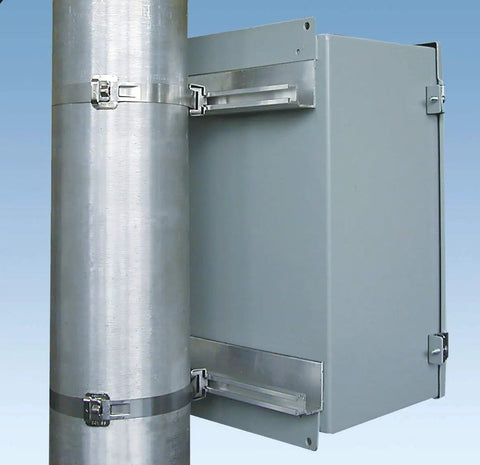 Heavy-Duty 201 Stainless Steel Band Roll, Three Quarters Inch Wide, 0.030 Inch Thick, Bright Annealed Finish securing utility box