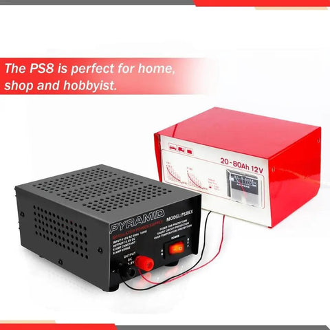 Compact Benchtop Power Supply For Home Labs With 6 Amp Linear Regulated 12V And 13.8V DC Outputs From 115V AC 100W Input