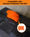 Two Pack Replacement Latches For Craftsman Tool Box Compatible With Craftsman Mechanical Tool Kits shown installed on toolbox