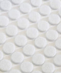 168 Pack Heavy Duty Self Adhesive Felt Pads Three Eighths Inch Diameter Round White Furniture And Cabinet Bumpers displayed.