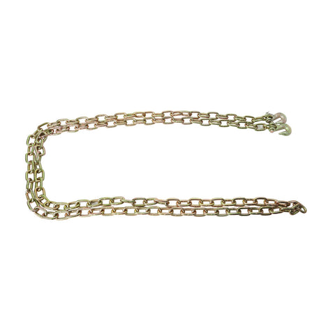 One Quarter Inch By Twelve Feet Grade 70 Binder Chain For Tie Down And Flatbed Cargo With Clevis Grab Hooks G70