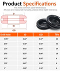 Upgraded Rubber Grommet Kit With Seven Sized Grommets For Wiring And Hole Plugs Automotive Closed Firewall Seals diagram