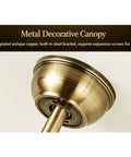 YPDJVLTI Ceiling Fans Lights 48-52Inch LED Fandelier metal decorative canopy in electroplated antique copper finish.