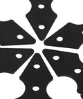 Close-up of Beefy Heavy Duty Iron Gate Hinges Set For Outdoor Fences And Yard Gates, 10 Piece Replacement Hinge Kit with durable iron plates.
