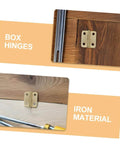 40 Pcs Mini Iron Hinge Set With Screws For Jewelry Boxes And Tiny Chests 270 Degree Rotation Small Wooden Box Hinges installed on wood