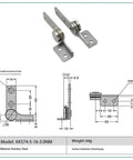 Stainless Steel Constant Torque Position Control Hinge For Friction Stay Door Systems Built To Last Heavy Duty Construction XK574-5
