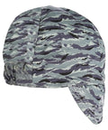 Top Shelf Single Pack Pure Cotton Welding Cap With Breathable Mesh Liner Insert Sweat Absorbing Inner Hood For Welders Heavy Duty Grey side view with elastic back.