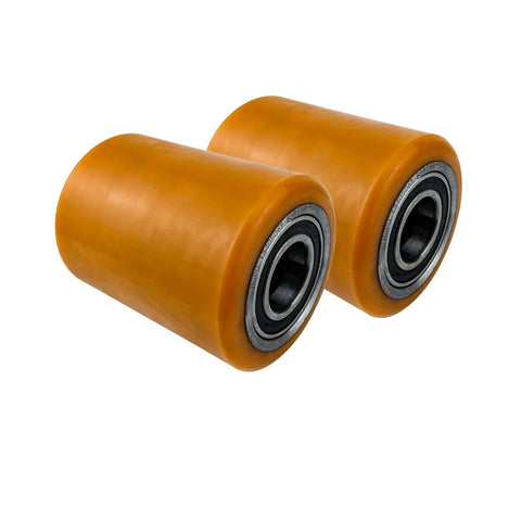 Toyota 8HBW23 Electric Pallet Jack Load Wheel Replacement Set Heavy Duty Polyurethane Coated Carbon Steel Wheels 2 Pack