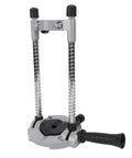 Beefy Portable Drill Guide 90 Degree Adjustable Drill Press Attachment in aluminum cast iron with handle and base visible.