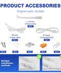 Product accessories for V Shaped 4-Foot LED Shop Lights 50W 6500K Daylight 7000LM with power cords and installation parts