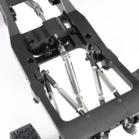 Heavy Duty Front And Rear Metal Four Link Suspension Upgrade Kit For 1 12 Scale RC Crawler MN Model 82 LC79 frame view