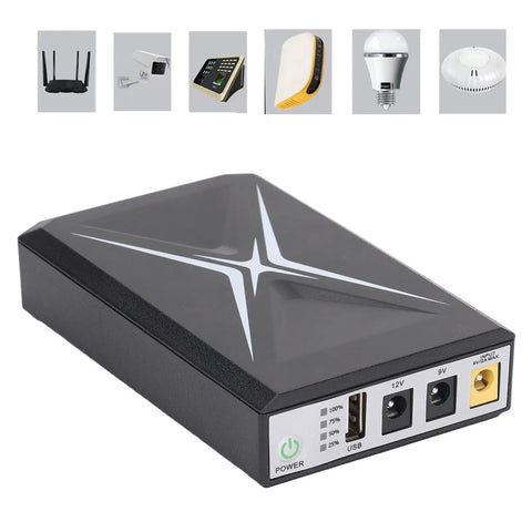 10400mAh Mini UPS Battery Backup With Dual Inputs Uninterruptible Power Supply For Security Cameras And Routers