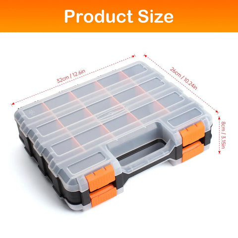 Double Sided Plastic Tool Box With Removable Dividers For Beads Screws Nuts Nails Bolts And Crafts A Handy Hardware Organizer