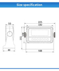 S Type Load Cell With E360 LCD Indicator For Precise Weight Readouts Wireless Transmitter Digital Display High Sensitivity Scale Sensor Amplifier 5kg Capacity With Indicator size drawing with 225mm x 188mm dimensions
