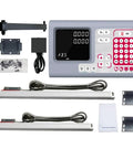 Heavy Duty Digital Calipers And DRO Scale Set Featuring Linear Glass Encoder Sensors For Precision Machining Two Piece Kit with YH800-2S controller.