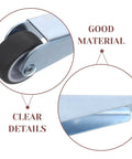Close-up of Rock Solid Sliding Door Rollers With Durable Rubber Casters And No Droop Bottom Support Wheels showing steel axle and rubber caster.