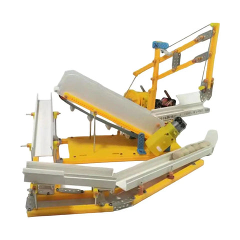 DIY Assembly Line Conveyor Belt Educational Toy For Home Teens Hands On STEM Project With Circular Conveyor Model Learn Mechanics Build Real World Engineering Skills Fun Interactive Learning Tool For Kids And Hobbyists, yellow PP, 39x32x21 cm