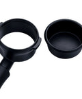 58MM Bottomless Portafilter With Titanium PVD Coated Head And Anodized Aluminum Handle Slick Fit For Breville Dual Boiler And Oracle Espresso Machines includes filter basket.
