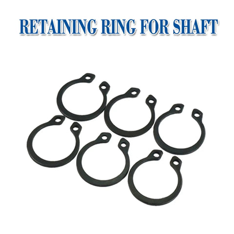 Top Shelf C Type Outside Retaining Rings For Shafts M12 Snap Ring Clips 50 Pieces displayed in a cluster for easy viewing.