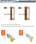 Breakaway screws demonstration for cabinet pull installation with adjustable length for thickness 0.50 to 1.57 inches