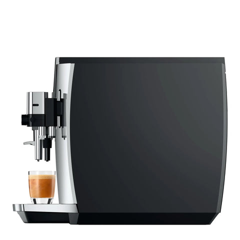 Fully Automatic Chrome Espresso Machine One Touch Custom Barista Brewer Fresh Bean Grinder Premium Coffee Maker with espresso shot.