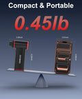 F3 Electric Air Duster Three Gear Power, 150000 RPM High Speed Blower with 0.45lb weight comparison to a smartphone