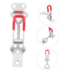 Heavy Duty Adjustable Toggle Latch Clamp Galvanized Hasp for Doors Cabinets Boxes and Chests Secure Locking Kit 4 Pack Zinc Plated Fastening Latches With Easy Release and Durable Construction, 100 mm galvanized iron
