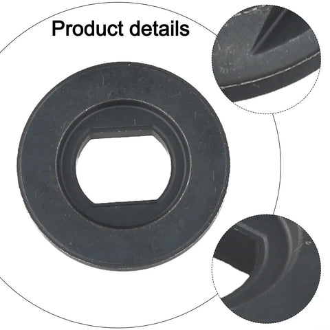 Outer Flange Washer For DCS391 DCS367 DCS565 Circular Saw, Metal Blade Clamp Nut Replacement Part, black round shape close-up