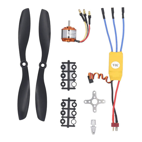 A2212 1400KV Brushless RC Drone Motor With 30A ESC For 2 To 3S LiPo Power kit components view