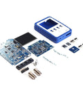 Dual Channel Handheld Digital Oscilloscope Kit With Two Point Four Inch Touch Screen Portable On The Go Battery Powered Built In Signal Generator USB Data Upload PC Serial Control And Waveform Storage components disassembled on table
