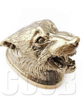 Bronze Knife Pommel Wolf Fenrir Handle Guard for Custom Knife Making in hand cast solid metal